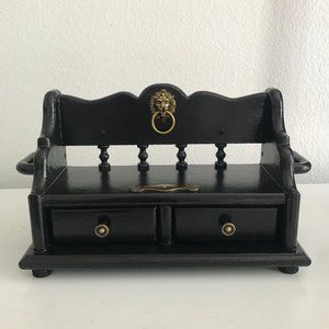 SOLD!  Unique Vintage Two-Drawer Jewelry Box